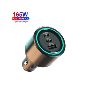 מוצרים הנמכרים ביותר 2024 באמזון 3in1 165w usb מסוג c מטען לרכב טעינה בטוחה ומהירה