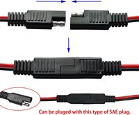 Câble d'extension SAE, connecteur 18AWG SAE à SAE faisceau de câbles à déconnexion rapide, câble d'extension de panneau solaire