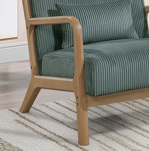 Modern Single Solid <b>Wood</b> <b>Frame</b> Fabric Soft Ergonomic <b>Sofa</b> Chair Home Bedroom Hotel Balcony Apartment Living Room Lazy Leisure - Product Image 6