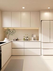 Gabinete de Cocina Moderno Blanco, Construcción de Tablero de Partículas, Paneles de Madera Contrachapada, Resistente al Agua, Fácil Instalación, Multifuncional - Product Image 4