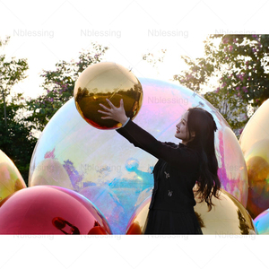 <b>Customized</b> Different Size Decorative Inflatable Mirror Ball Event Pool Floating Chrome Shiny <b>Customized</b> Inflatable Mirror Ball C - Product Image 2
