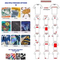 Camiseta de manga corta para hombre, de corte holgado y corto, con cuello bordado y hombros de caída, de tejido grueso, precio de fábrica para mayoristas