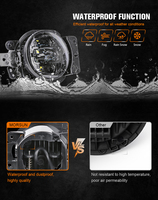 Feux de brouillard à LED pour pare-chocs avant 4 "pour Jeep Wrangler JL JLU Gladiator JT 2018-2025
