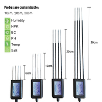 Capteur industriel RS485 Modbus 8-en-1 pour serre : température, humidité, conductivité électrique, salinité, NPK, pH du sol à plusieurs profondeurs