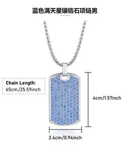 Vente en gros <span class=keywords><strong>Collier</strong></span> pendentif en acier inoxydable 316L avec étiquette de chien en zircon pour hommes Logo gravé sans ternissement <span class=keywords><strong>Collier</strong></span> avec étiquette <span class=keywords><strong>militaire</strong></span> en diamant - Product Image 5