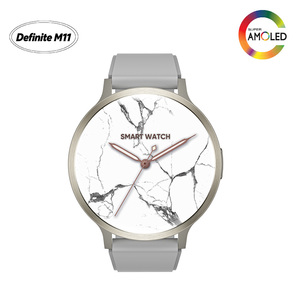 Montre connectée AMOLED de 1,75 pouce M11-DM90, ultra-fine de 9,9 mm, étanche IP67, avec détection de santé et suivi du sommeil, couleur argent - Product Image 1