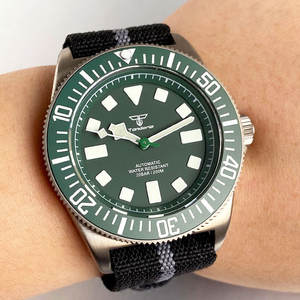 Montre mécanique automatique pour homme Tandorio NEW 42 mm T2 en titane, mouvement NH35A, index luminescents, verre saphir - Product Image 4