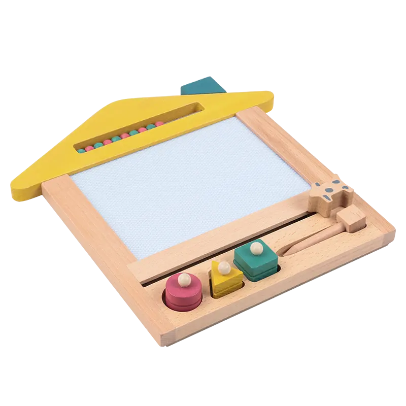 Wooden children's drawing board writing, painting and coloring erasable cartoon household multifunctional graffiti drawing board
