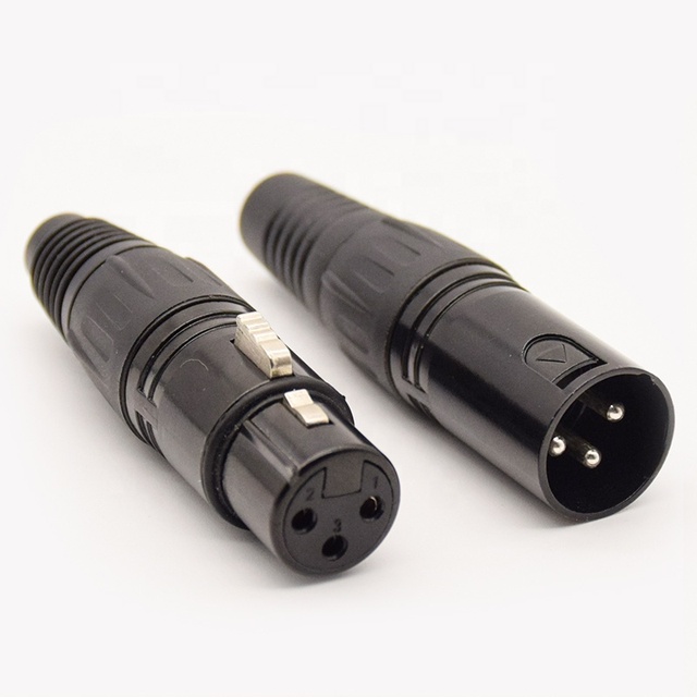 Manufacturer OEM Professional 3pin Male Female MINI XLR Plug Connector Cannon Microphone Connector