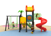 Grand Toboggan et Balançoire en Plastique, Ensemble de Jeu d'Escalade pour Enfants, Aire de Jeux Extérieure, Parc, Maisonnette, Jouets, Toboggan en Tube, OEM