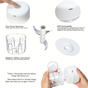 <b>Mini</b> Portable Electric Home Meat <b>Grinder</b> USB Charging 5W 5V Plastic Household Car Outdoor Use - Product Image 4