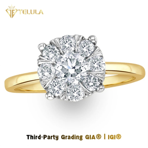 Anello <span class=keywords><strong>Solitario</strong></span> Personalizzato con <span class=keywords><strong>Diamante</strong></span> CVD da <span class=keywords><strong>1</strong></span> <span class=keywords><strong>Carato</strong></span>, Gioiello in Oro 9K 10K con <span class=keywords><strong>Diamante</strong></span> di Laboratorio - Product Image 1