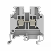 Bloc de bornes pour rail DIN UL94V-0, connecteur de câble à connexion rapide de type vis 2,5/4/6/10 mm gris et noir