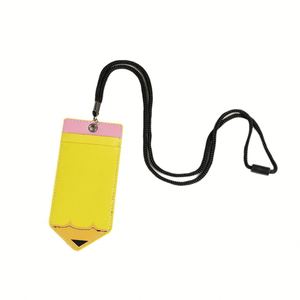 Pu Vertical Style Leather Card Positive Id <b>Badge</b> <b>Holder</b> With <b>Lanyard</b> - Product Image 4