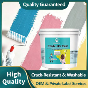 Peinture murale intérieure imperméable de haute qualité, inodore, sans formaldéhyde, peinture murale blanche lavable, peinture émulsion colorée - Product Image 2