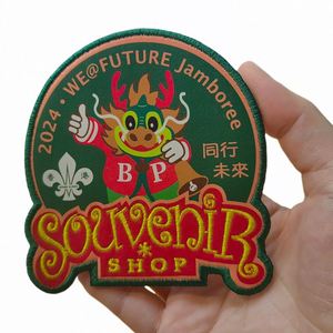 Wholesale Woven Patch Hat <b>Badges</b> New Design Custom Iron on Digital Sublimation Printed Embroidery Patch for Garment - Product Image 1