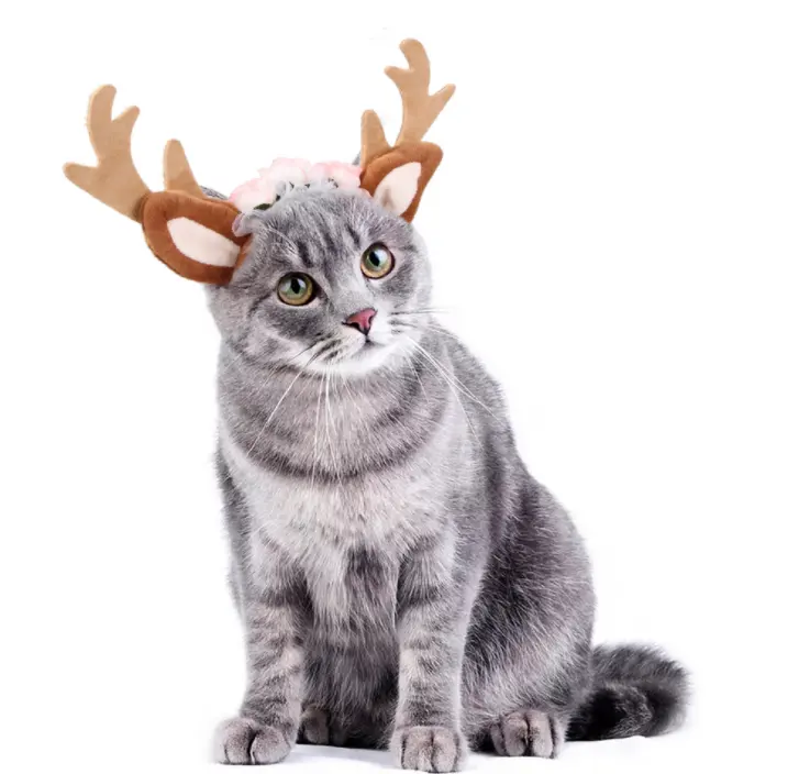 ציוד לחיות מחמד חג המולד שיער להקת Elk צופר חתול אביזרים