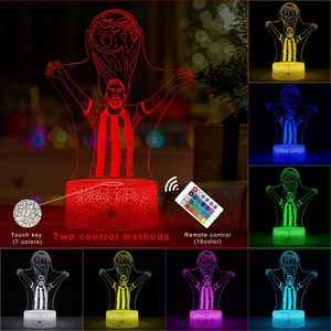 3D <b>LED</b> Desk Lamp with 7-Color Changeable Night <b>Light</b> <b>USB</b> Charge Minimalist Design ABS Material 1-Year Warranty for Bedroom - Product Image 5