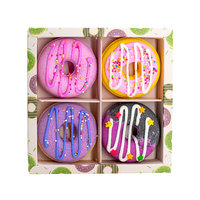 Bombes de bain effervescentes bio colorées en forme de donut avec boîte – Coffret cadeau de bombes de bain moussantes