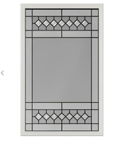 Inserts de porte en verre décoratifs isolants modernes, finition zinc-cuivre-nickel personnalisée, unité IG trempée pour entrée de villa et salle à manger
