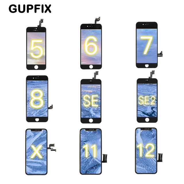 Replacement LCD Screen for iPhone X 10 11 12 13 14 Pro Max Display AMOLED Original Display Frame for iPhone All Series LCD GX