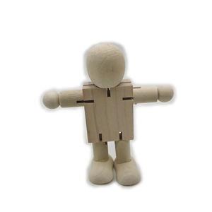 Figuras Articuladas <span class=keywords><strong>de</strong></span> <span class=keywords><strong>Madera</strong></span> Natural, Muñecos Flexibles sin Acabado para Pintar, Arte y Decoración Infantil - Product Image 5