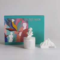 Ensemble cadeau de bougies parfumées de luxe OEM, emballage personnalisé, décoration d'intérieur, tablette de cire de gypse, parfum d'ambiance