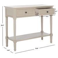 Tables console modernes en bois de couleur blanche avec tiroir et étagère de rangement Table console de salon
