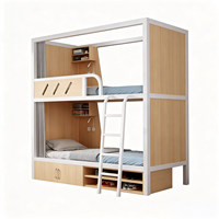 Lits superposés au design simple de type capsule, lits superposés en fer pour adultes, lits pour auberges de jeunesse, espaces privés, dortoirs