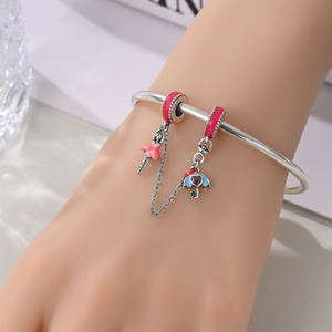 [Codedog] Doux <span class=keywords><strong>Parapluie</strong></span> Ballet Argent Plaqué Chaîne De Sécurité Charme Perle Usine Ventes Directes Conception Originale DIY Fine Jewelry Gift - Product Image 4