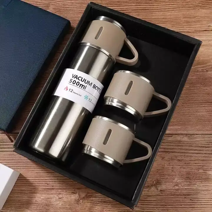 Eco 500ml 304 Edelstahl Heiße Kaffeetasse Vakuum flaschen & Thermos flaschen becher für Geschäfts geschenkset