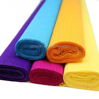 Kertas Crepe Warna Berkualitas Tinggi Grosir untuk Bahan DIY Bunga, Kertas Pembungkus Kado, Kertas Kerajinan Seni, Kerajinan Tangan