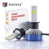 Ampoules de phare LED mini haute puissance Y1-H3, faisceau haut et bas, 8000LM, 75W, Plug & Play, H3 HB3, 6500K, aluminium, ajustement universel
