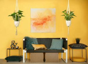 Cintre de plante en macramé de 35 pouces, panier de jardinière suspendu, perles en bois, <span class=keywords><strong>support</strong></span> de Pot de fleur décoratif, glands, décoration de maison Boho d'extérieur - Product Image 4