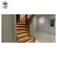 Prima Nouveau design personnalisé escalier de maison incurvé en spirale décoratif en acier moderne pour intérieur avec garde-corps en fer forgé