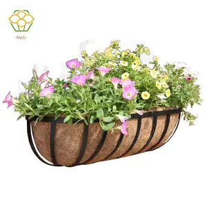 chin cheap price 36 inch coco horse trough with coco coir planter flower basket liner