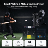 Simulateur de baseball basé sur les données, système d'entraînement et de divertissement au battement en salle avec capteur de caméra haute vitesse et jeu multijoueur