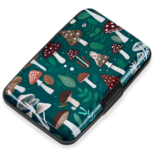 Porte-cartes de crédit anti-RFID personnalisé à motif de dessin animé, style individuel, en alliage d'aluminium, étui rigide, mini pochette avant avec bouton - Product Image 1