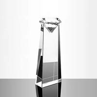 Trophée en cristal, récompenses de compétition d'équipe, trophée en diamant personnalisé créatif, souvenir en cristal de haute qualité