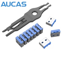 Bloqueador DE DATOS DE Internet de alta calidad Puerto USB Rj45 Bloqueo seguro con clave de desbloqueo Casillero de mensajes confidenciales