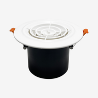 Grille d'aération ronde épaisse en ABS avec circlip, pour système d'air frais, sortie, entrée et retour d'air, ventilation et échange d'air intérieurs