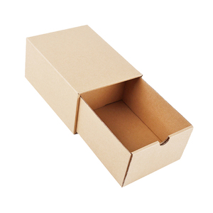 Biodegradable Brown Kraft Paper Jewelry <b>Box</b> Personalized Design Eco Friendly Cardboard Sliding Drawer <b>Shipping</b> Packaging <b>Box</b> - Product Image 3