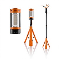 Lampe de camping télescopique pliable 5V XQ-Z10, luminaire extérieur 2200 lumens, LED haute luminosité, support à pression