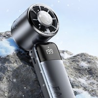 Ventilateur portable USB Zowie ALA-101 à refroidissement semi-conducteur – Silencieux, haute vitesse, affichage numérique, 199 réglages de vitesse