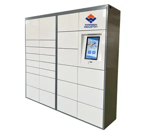 New QR Code Scan Touch Screen Digital Self Pick Up Electronic Locker Intelligent Outside Steel Parcel Delivery Locker