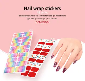 Polish Manufacturer Huizi Factory Supplier OEM Wholesale Manicure Decals Nail Polish Stickers