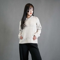 100% doux chaud à la mode pull en cachemire avec col à capuche élégant choix d'hiver personnalisable
