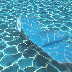 BINSPAPO Wasserwellen-Muster PVC-Vinyl-Poolfolie 1,5mm Dick Rutschfest Temperaturbeständig -40°C bis 70°C Mosaik-Schutz - Product Image 4