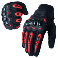 Gants de moto en cuir de vachette véritable pour homme et femme, gants de course tout-terrain à doigts entiers, gants personnalisés pour motards