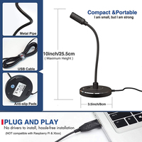 Gooseneck USB Plug & Play Kabelgebundenes Kondensatormikrofon mit Geräuschunterdrückung, Nierencharakteristik, für Konferenzen, Online-Podcasts, mit Stummschalttaste